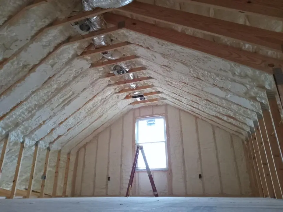 Spray foam roofing application for Crawl Space Insulation project in Norwalk